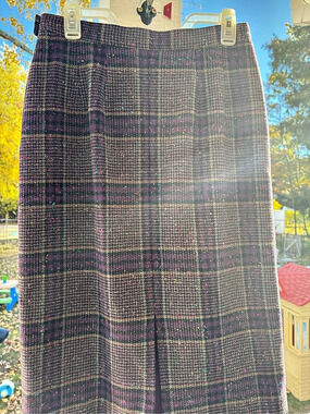 Vintage Pendleton Purple Plaid Midi Skirt